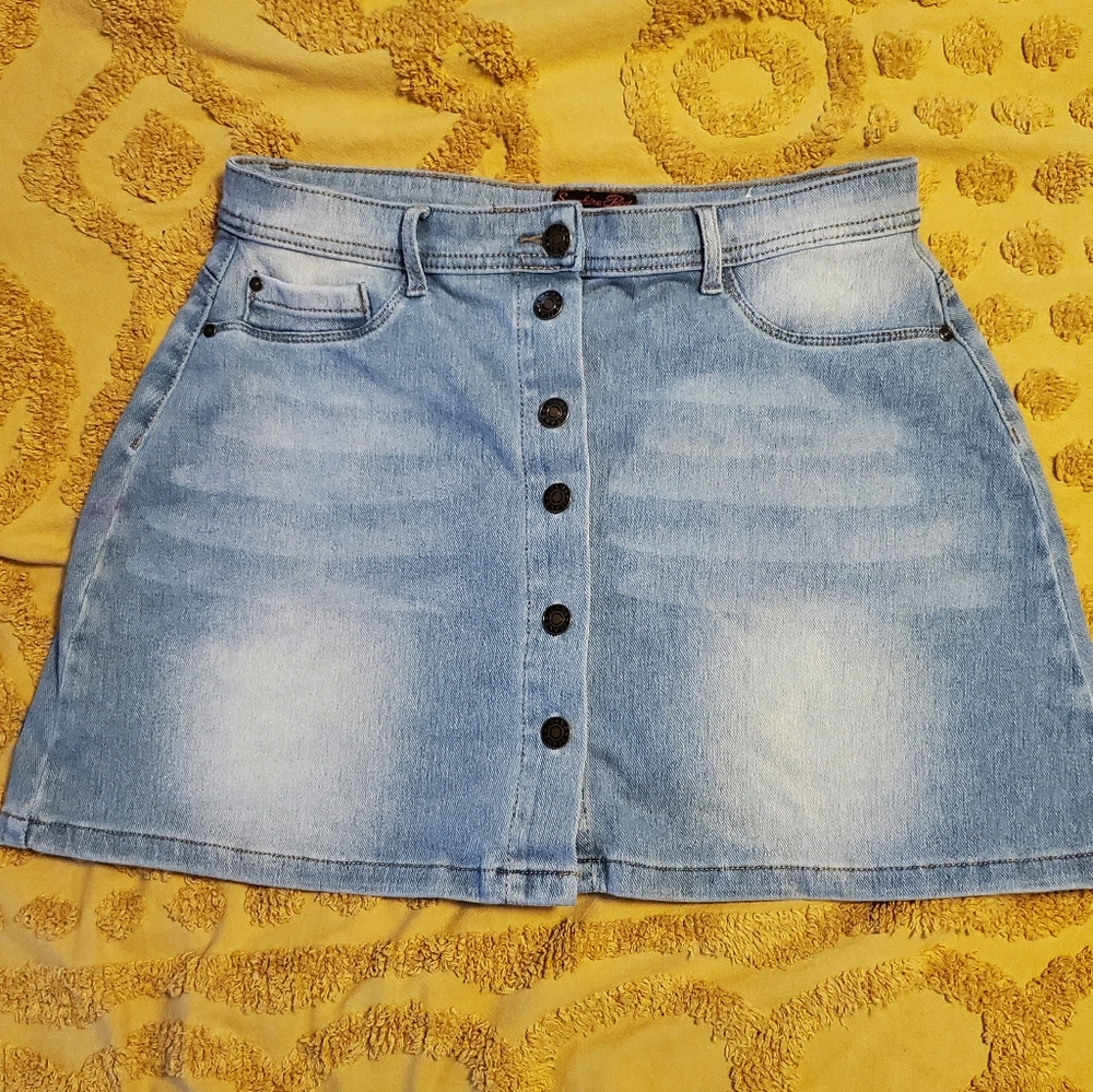 Button up jean mini